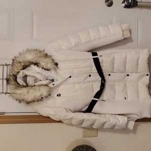 White Michael Kors Puffer Coat